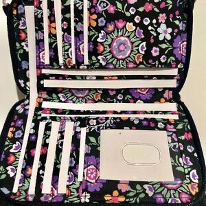 Black Vera Bradley Wallet Crossbody Purse